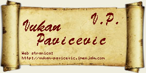 Vukan Pavičević vizit kartica